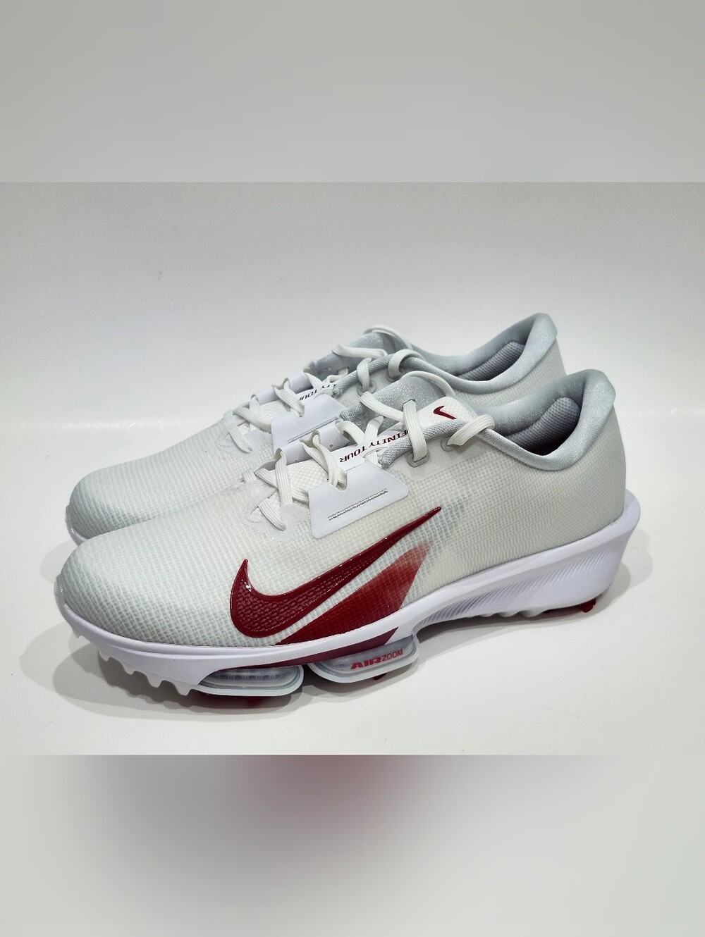 Nike Air Zoom Infinity Tour 2 Golf White Dark Red HJ7573-110 Men's Size 11.5 US